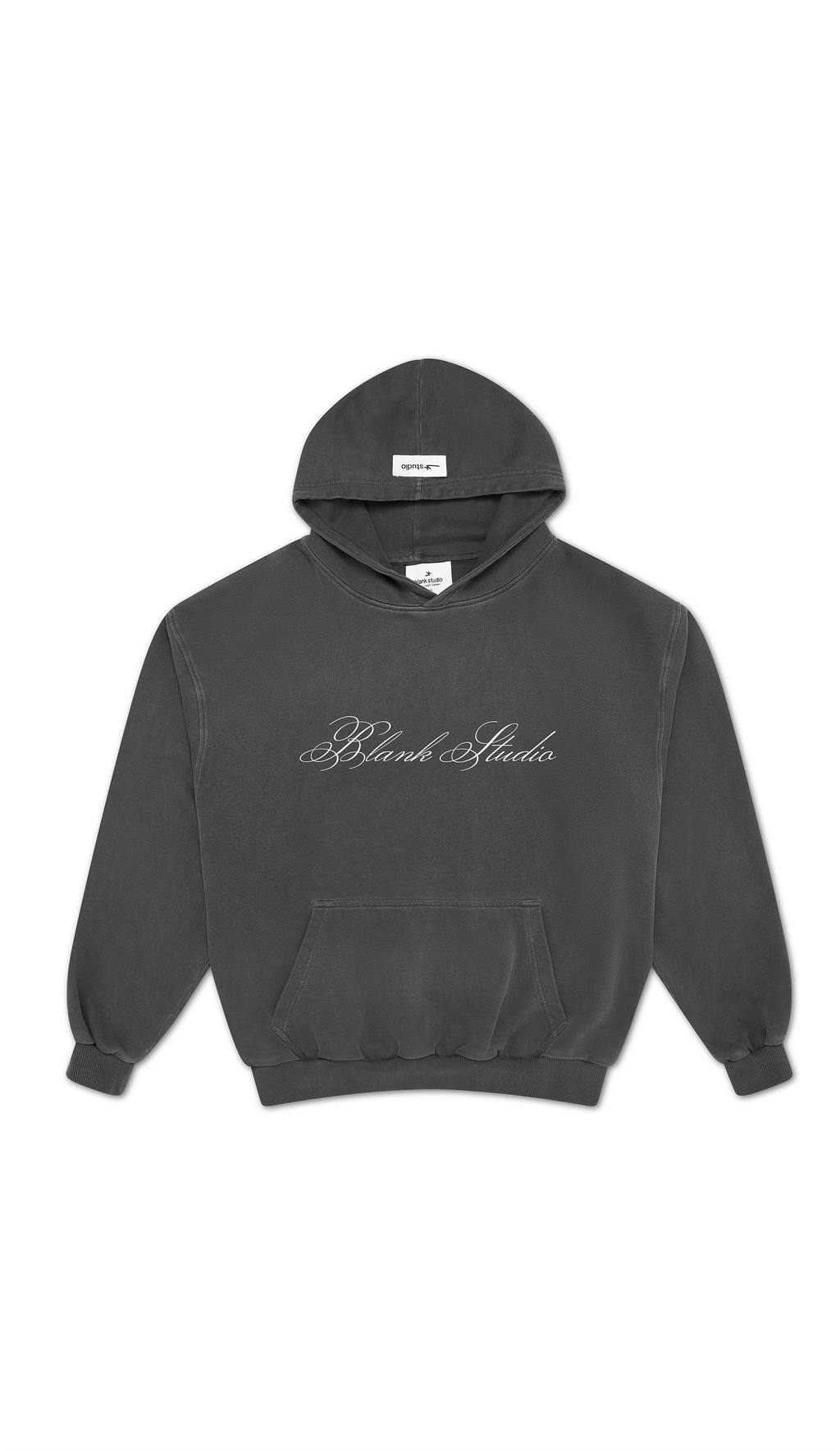 SCRIPT HOODIE - CHARCOAL