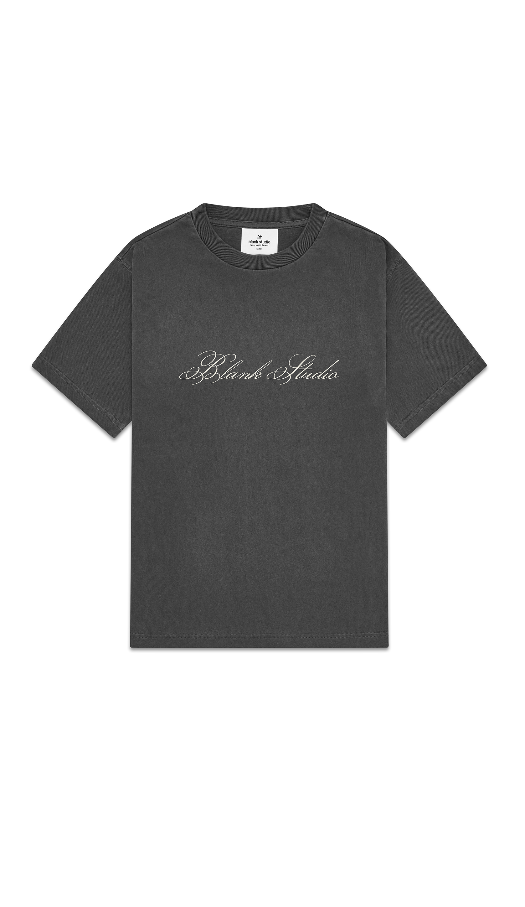 SCRIPT TEE - GREY