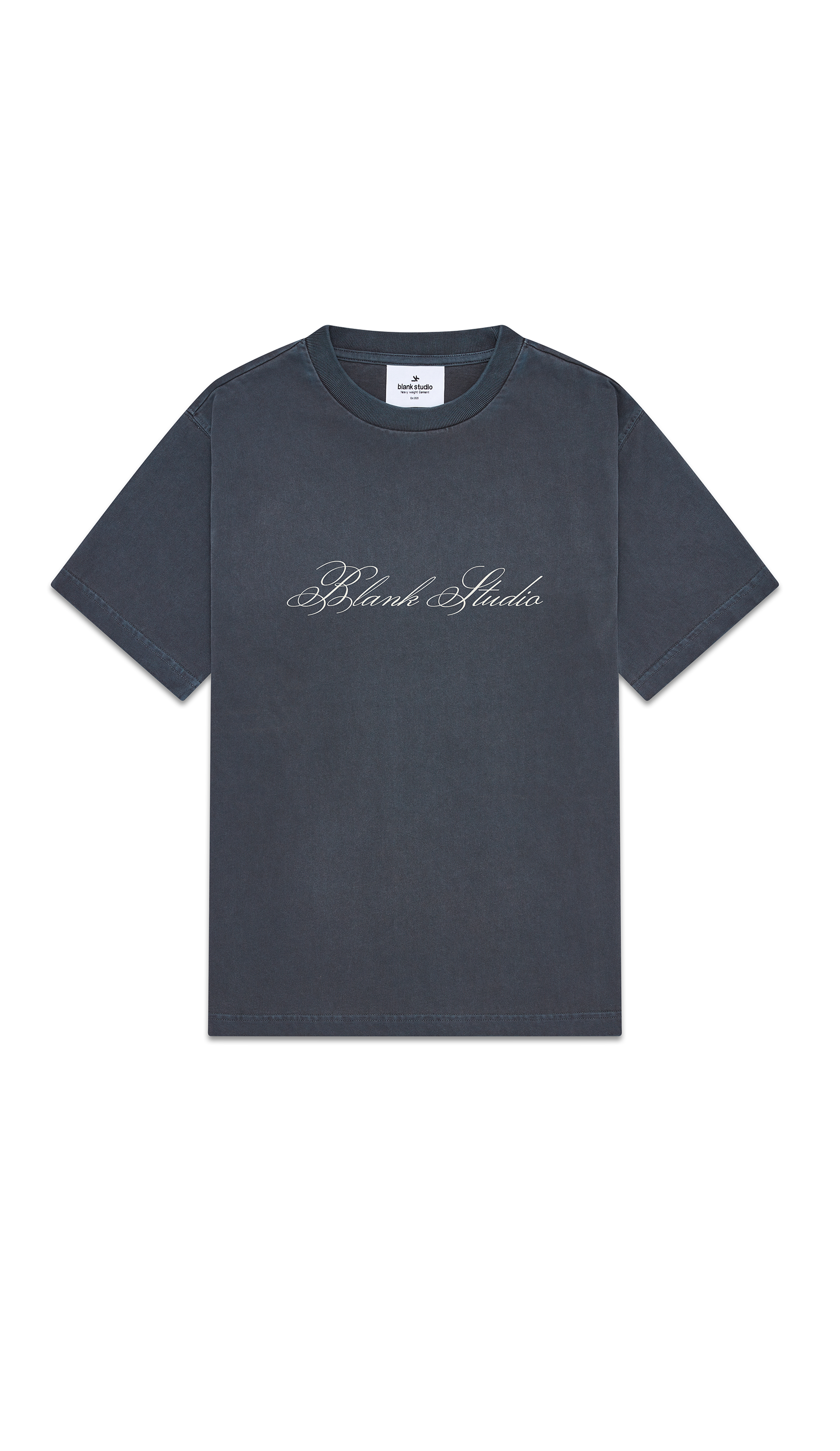 SCRIPT TEE - GREY