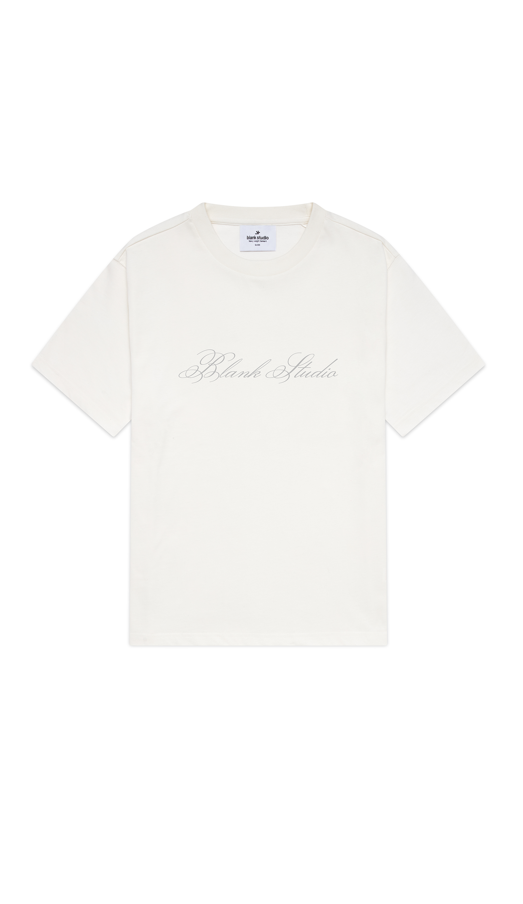 SCRIPT TEE - GREY