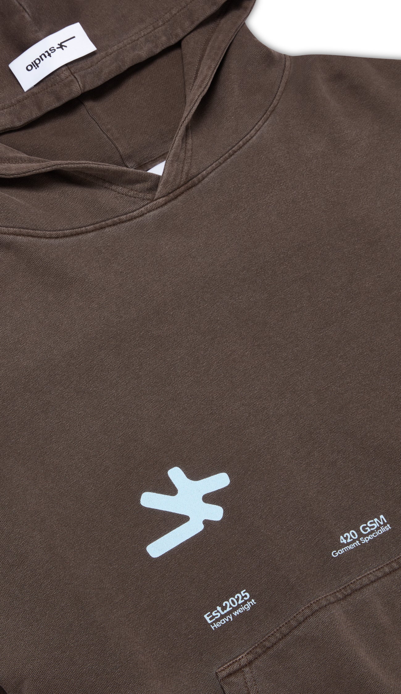 BASICS CROP HOOD A/W 25 - Brown